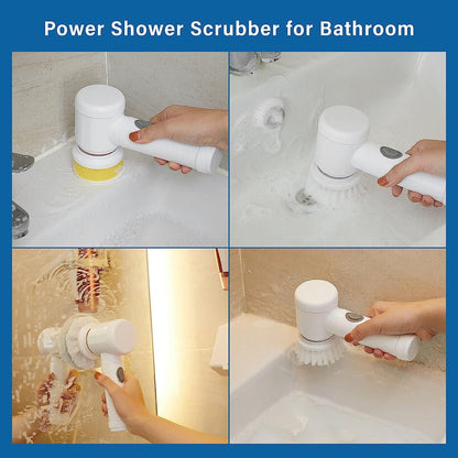 Multi-Functional Electric Cleaning Brush 5 in 1 Magic Power Scrubber