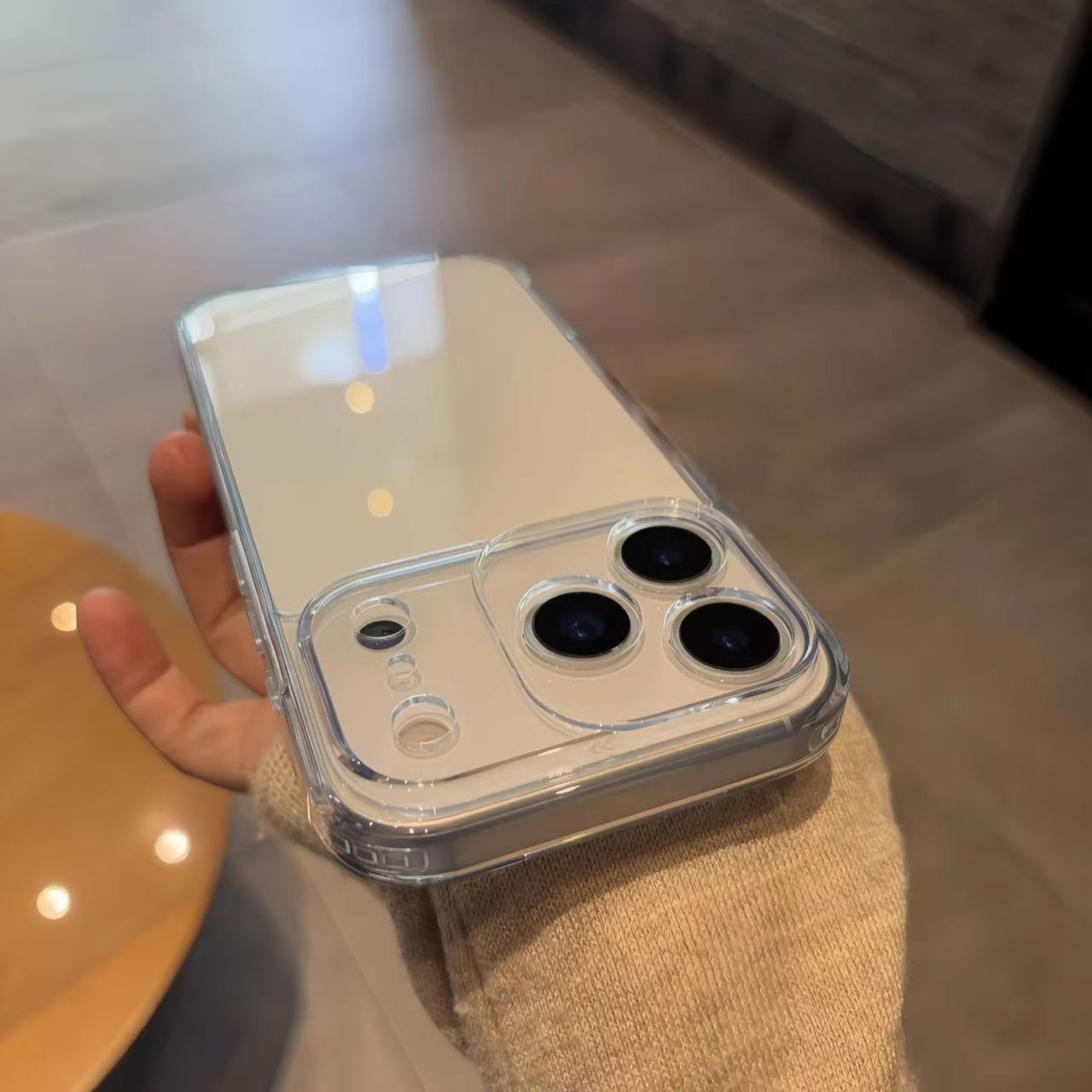 Transparent Thickeneded Suitable for Iphone17Promax Mobile Phone Case Apple 16E/17Pro Soft Shell 17Air Simple 17