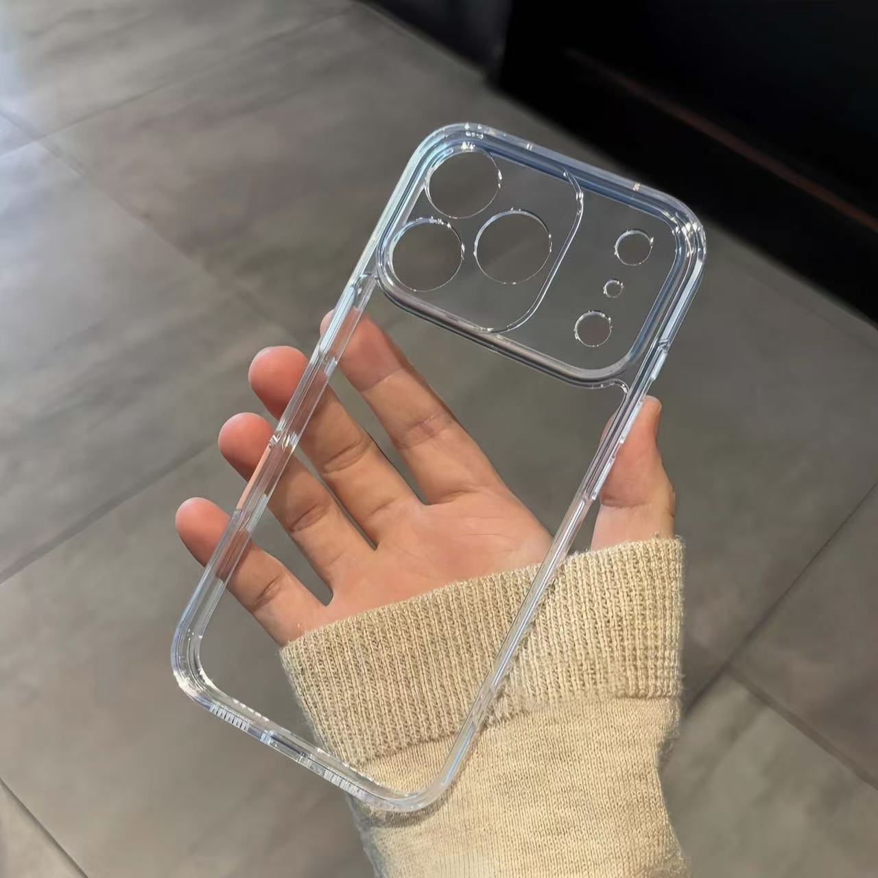 Transparent Thickeneded Suitable for Iphone17Promax Mobile Phone Case Apple 16E/17Pro Soft Shell 17Air Simple 17