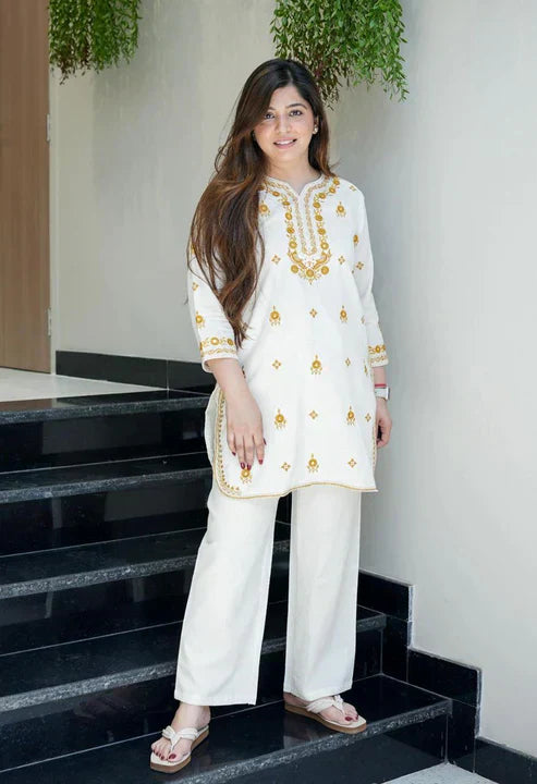 Gathering Flattering Pure cotton hand embroidery