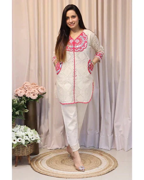 💃cotton shiffle Cord Set