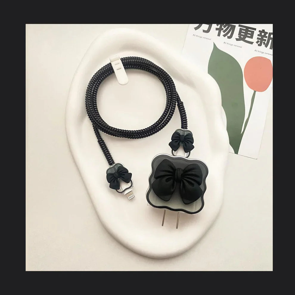 Black Bow Charger Protector